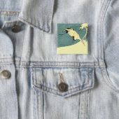 Kraan in oceaangolf vierkante button 5,1 cm (In situ)