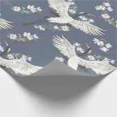 kraan, patroon,  illustratievogel cadeaupapier (Hoek)