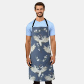 kraan: vliegend vogelpatroon schort (Gedragen)