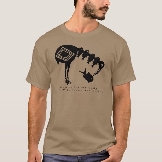 Kraanbeitsen - Mimbres Pottery Design T-Shirt (Voorkant)
