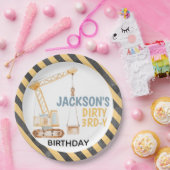 Kraanconstructie Dirty 3rdy Verjaardag Bord (Feest)