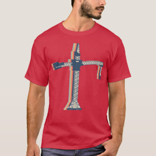 Kraanmachinist Bouw HEO Retro Lijn Kunst jongen T-shirt