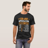 Kraanmachinist Uurtarief constructie Zware equi T-shirt (Voorkant volledig)