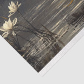 Kraanpaar in een mistige moeras decoupage tissuepapier (Detail)