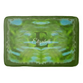 Kraanreflectie op de rivier 0335 badmat (Voorkant)