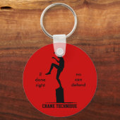 Kraantechniek - Karate Kind kan niet verdedigen Sleutelhanger (Voorkant)