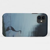 Kraanvogel bij het meer bij Sunset Case-Mate iPhone Case (Achterkant (horizontaal))