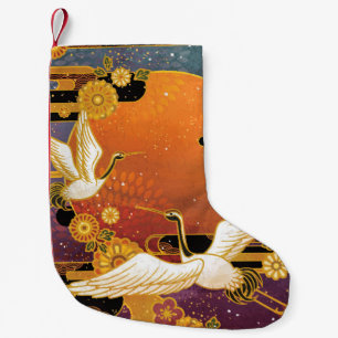 Kraanvogel Chrysanthemum Japans Patroon Kleine Kerstsok