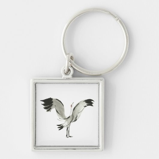 Kraanvogel Sleutelhanger (Voorkant)