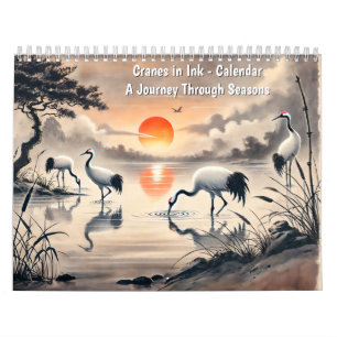 Kraanvogels in inkt – een reis door de seizoenen kalender