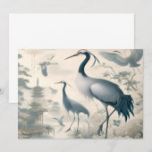 kraanvogels kraanvogelbehang kaart (Voorkant / Achterkant)