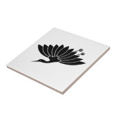 kraanvormig chrysanthemum tegeltje (Zijkant)