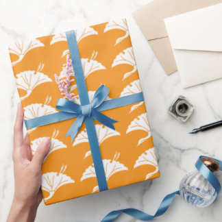 Kraanvormig ginkoblad cadeaupapier