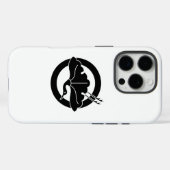 kraanvormig inkgoblad op cirkel Case-Mate iPhone case (Achterkant (horizontaal))