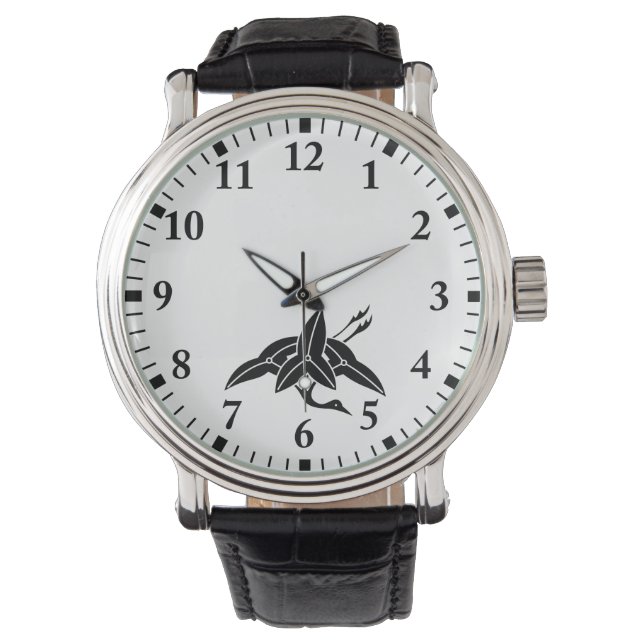 Kraanvormige pijlpunt horloge (Voorkant)