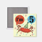 Krab 5e verjaardag Tshirts en geschenken Magneet (Voorkant / Achterkant)