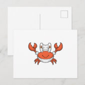 Krab als kok met kookmuts briefkaart (Voorkant / Achterkant)