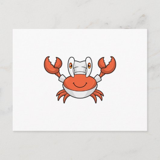 Krab als kok met kookmuts briefkaart (Voorkant)