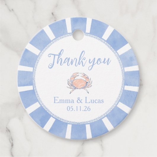 krab bedankjes labels (Voorkant)