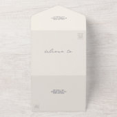 krab blauw RSVP Boerderij bruiloft All In One Uitnodiging (Buitenkant)