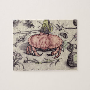 Krab Botanische Insect Bloem Illustratie Legpuzzel