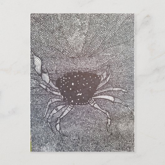 krab briefkaart (Voorkant)