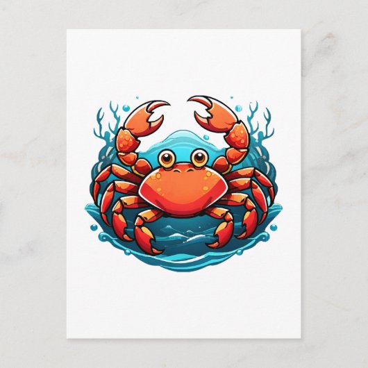 krab briefkaart (Voorkant)