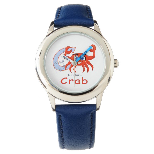 Krab cartoon illustratie horloge (Voorkant)