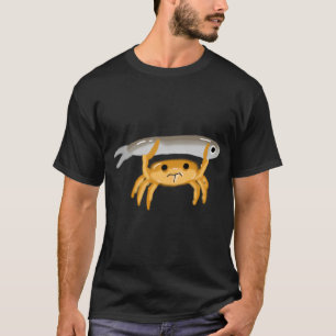 Krab die vis vasthoudt t-shirt
