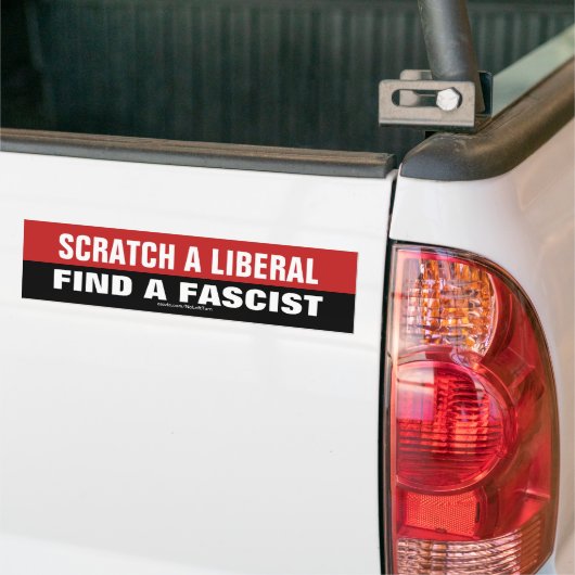 krab een liberaal en vind een fascist bumpersticker (Op Truck)