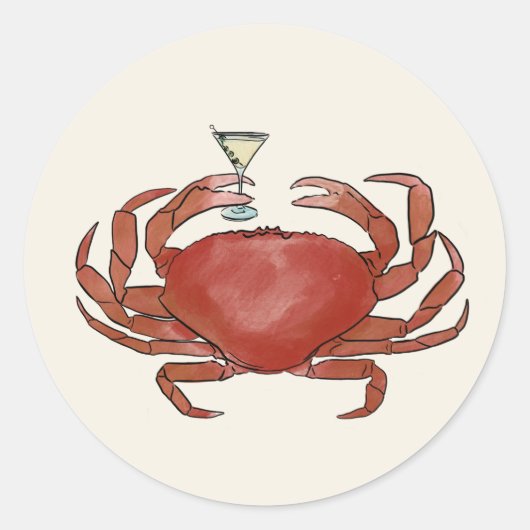Krab en Martini Stickers (Voorkant)