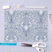 Krab en zee wiet in wit en marineblauw tissuepapier (Craft)