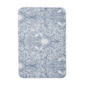 Krab en zee wiet, kustzomer in wit en nav badmat (Voorkant Verticaal)