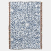 Krab en zee wiet, kustzomer in wit en nav deken (Voorkant Verticaal)