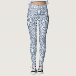 Krab en zee wiet, kustzomer in wit en nav leggings