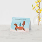 Krab feest kaart (Gele Bloem)