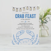 Krab Feest Uitnodiging (Staand voorkant)