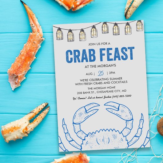 Krab Feest Uitnodiging