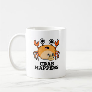 krab gebeurt grappig dier woordspeling koffiemok