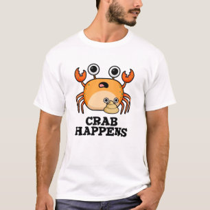 krab gebeurt grappig dier woordspeling t-shirt