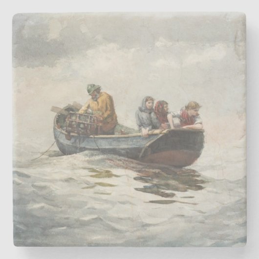 Krab Gevist (door Winslow Homer) Stenen Onderzetter (Voorkant)