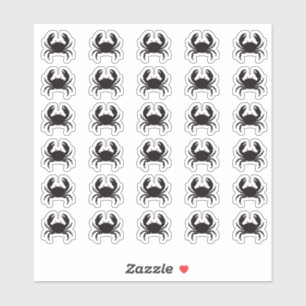 Krab Huwelijks Plaatskaart Eten Maaltijd Menu Keuz Sticker