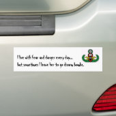 krab, ik leef elke dag met angst en gevaar...b... bumpersticker (Op auto)