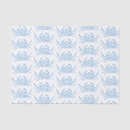 Krab in blauw tissuepapier