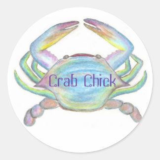 krab kuiken Design, krab kuiken Ronde Sticker