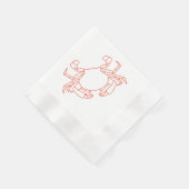 krab kuststrand partij rood servet (Hoek)