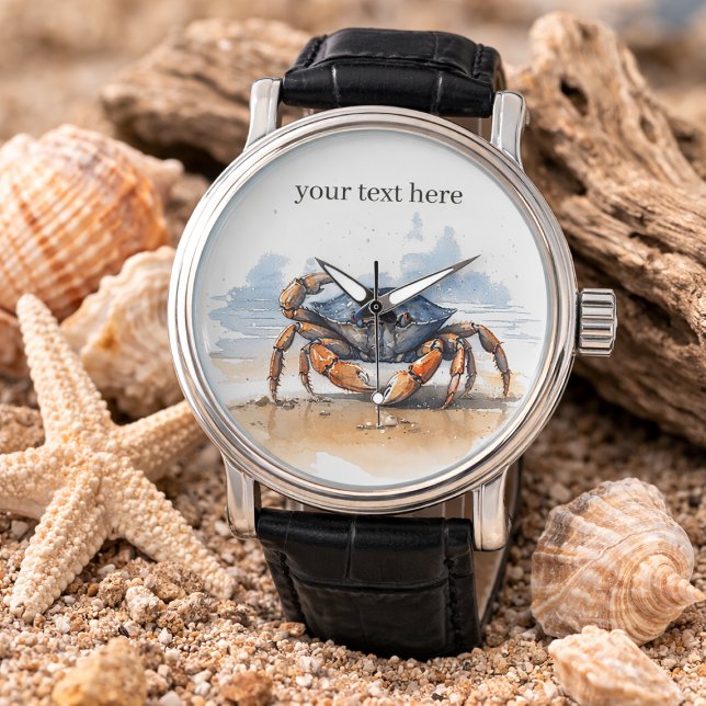 krab lopen op het strand, aanpasbaar horloge (Creator heeft geüpload)