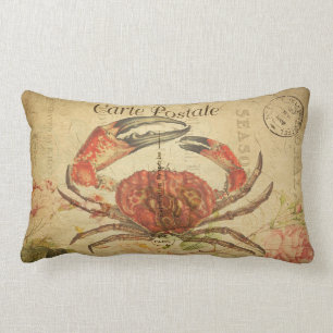  krab Lumbar Pillow Carte Postale Kussen