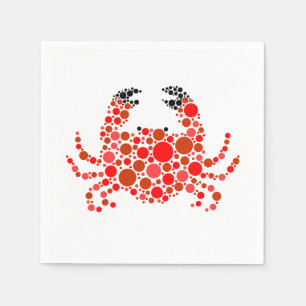 Krab Met Stippen Servet
