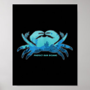 Krab milieubescherming, klimaatbescherming, poster